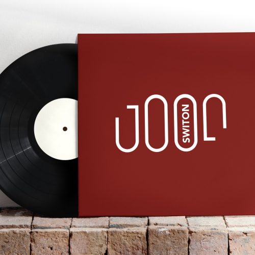 Retro vinyl record cover mockup psd